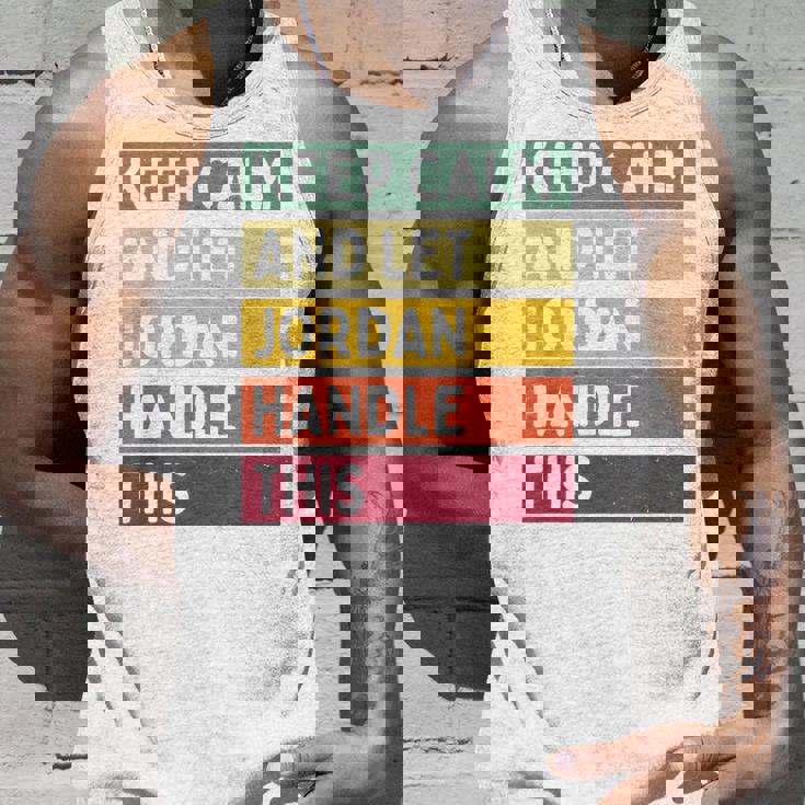 落ち着いて、ジョーダンにこの面白いレトロな引用を任せてください タンクトップ 彼への贈り物