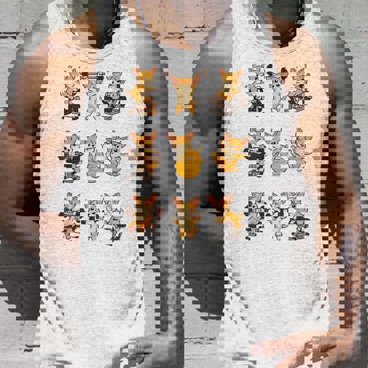 面白いtシャツ 犬 チワワ 筋トレ ジム イヌ グッズ かわいい おもしろtシャツ 面白い 服 ネタ 運動 タンクトップ 彼への贈り物