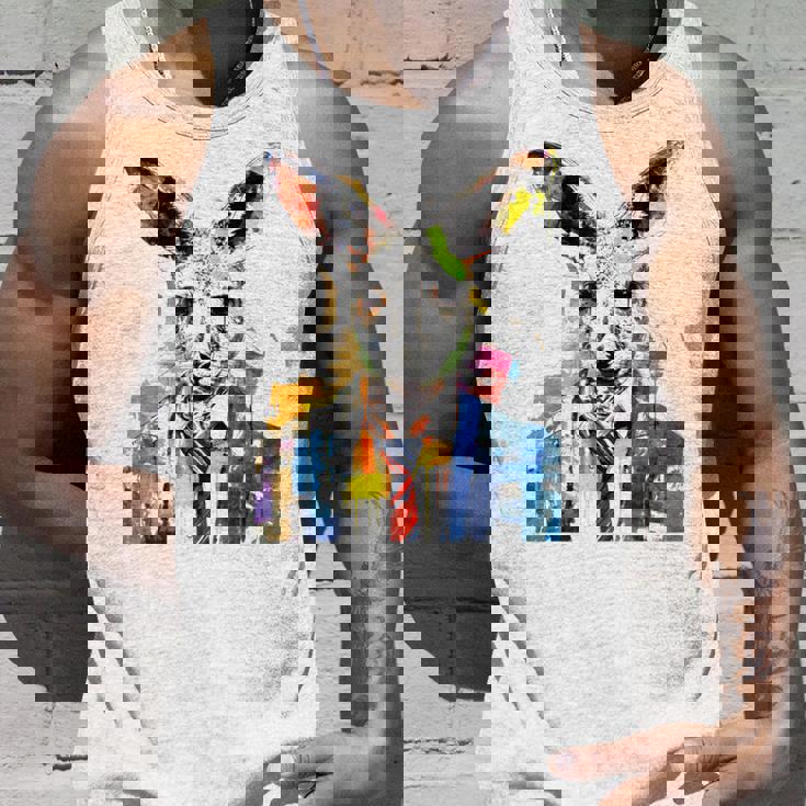 鮮やかなカンガルー、ネクタイ付き。 タンクトップ 彼への贈り物