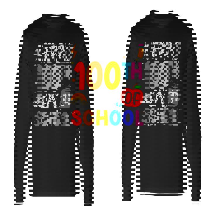 100th Day Of School Teachers Students 100 Days Of School Long Sleeve T-Shirt