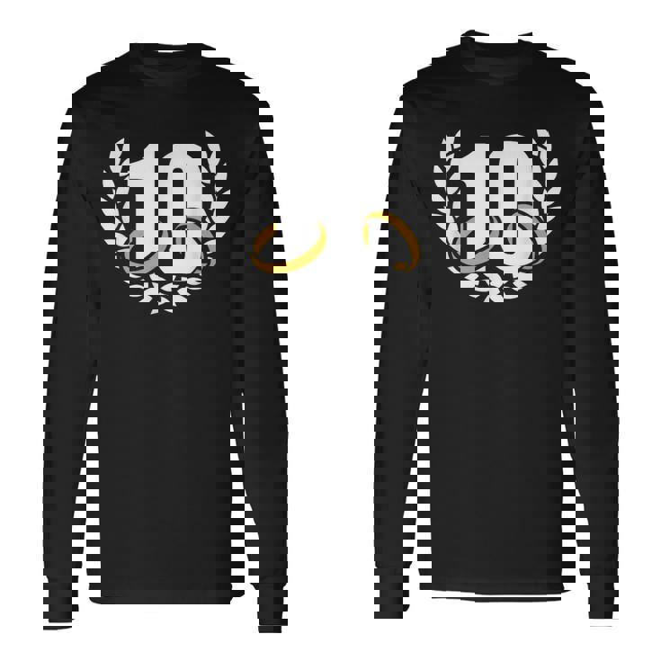 10年目10年目の結婚記念日リース 長袖Tシャツ