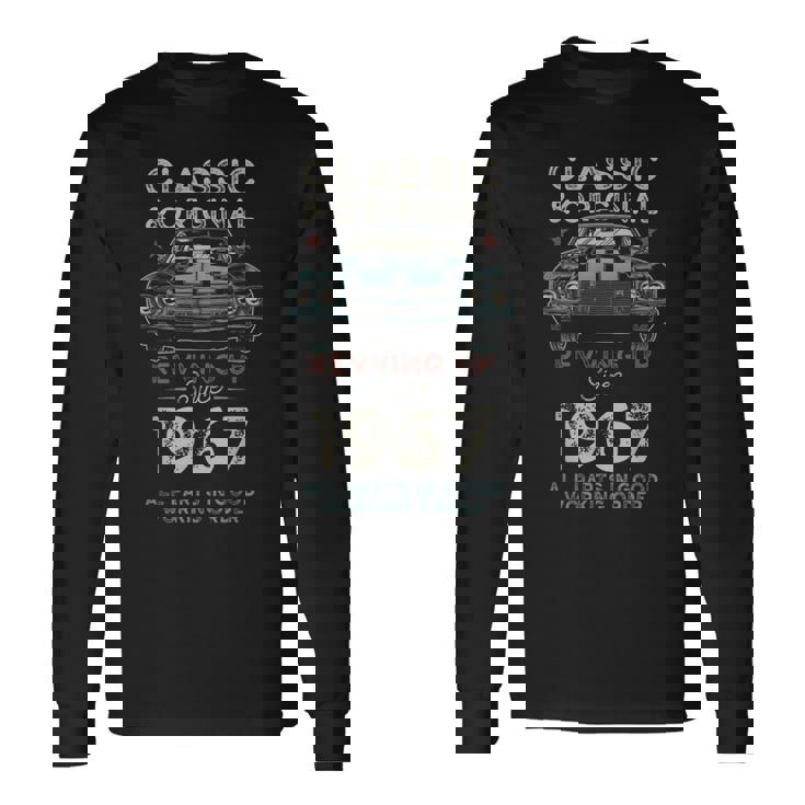 1967年生まれ マッスルカー生誕59周年 長袖Tシャツ