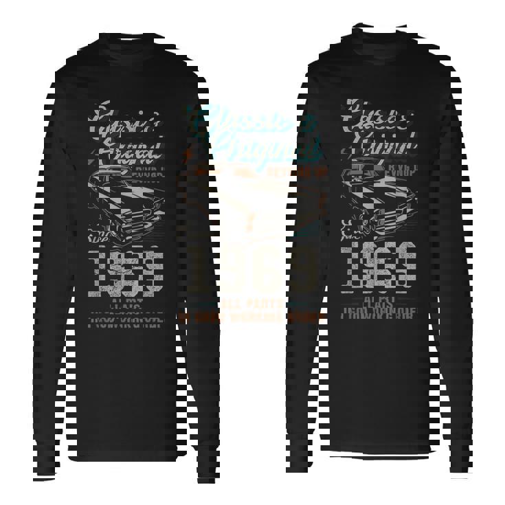 1969年生まれ ヴィンテージカー 57歳の誕生日 長袖Tシャツ