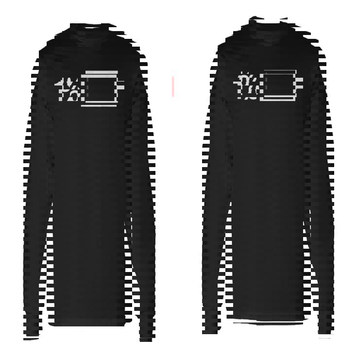 1バッテリーアイコン1。 長袖Tシャツ
