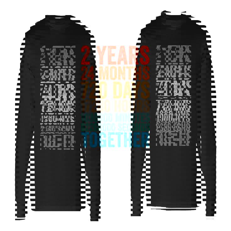 2年目の記念日 彼 彼女 カップル 2回目の結婚 長袖Tシャツ
