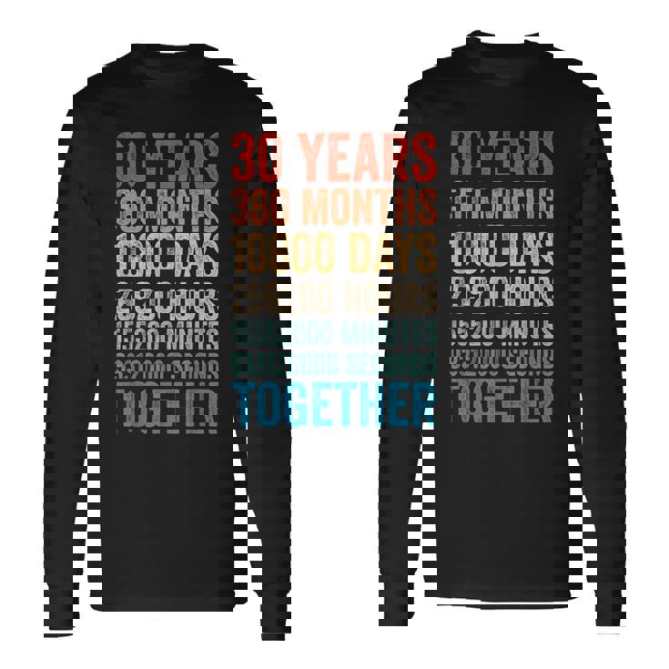 30年記念日 彼 彼女 カップル 30回目の結婚 長袖Tシャツ