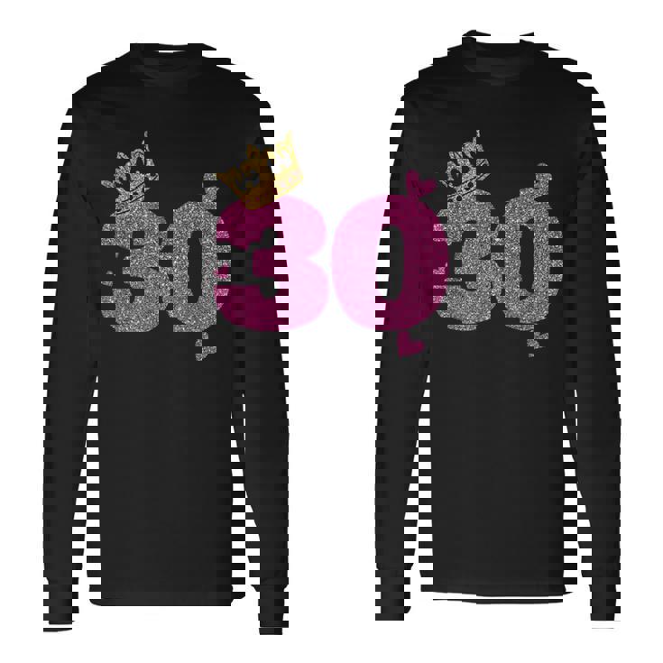 30歳の誕生日 王冠 30歳 誕生日 長袖Tシャツ