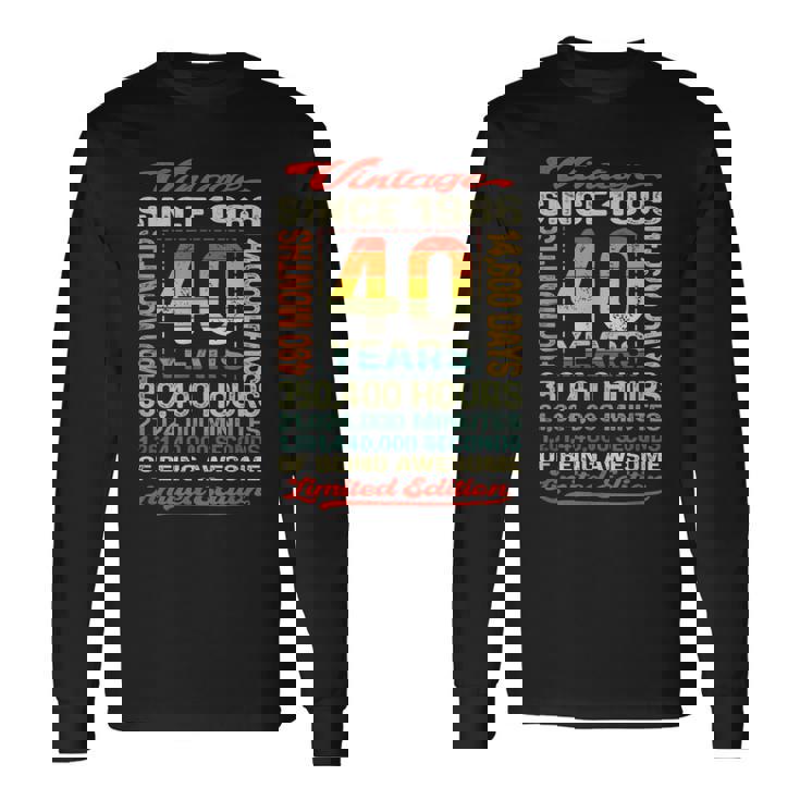 40歳 480ヶ月 すごい生まれ 1986年 40歳の誕生日 長袖Tシャツ