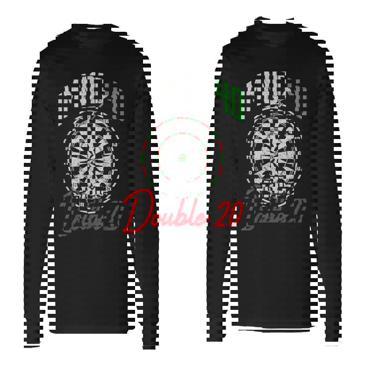 40歳の誕生日ダーツプレーヤー 40歳ダーツ 長袖Tシャツ