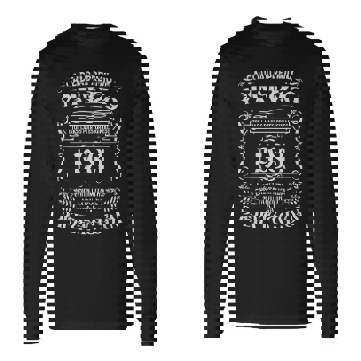 45 Cumpleaños Nacido En Marzo De 1981Intage 45 Años Camiseta de manga larga