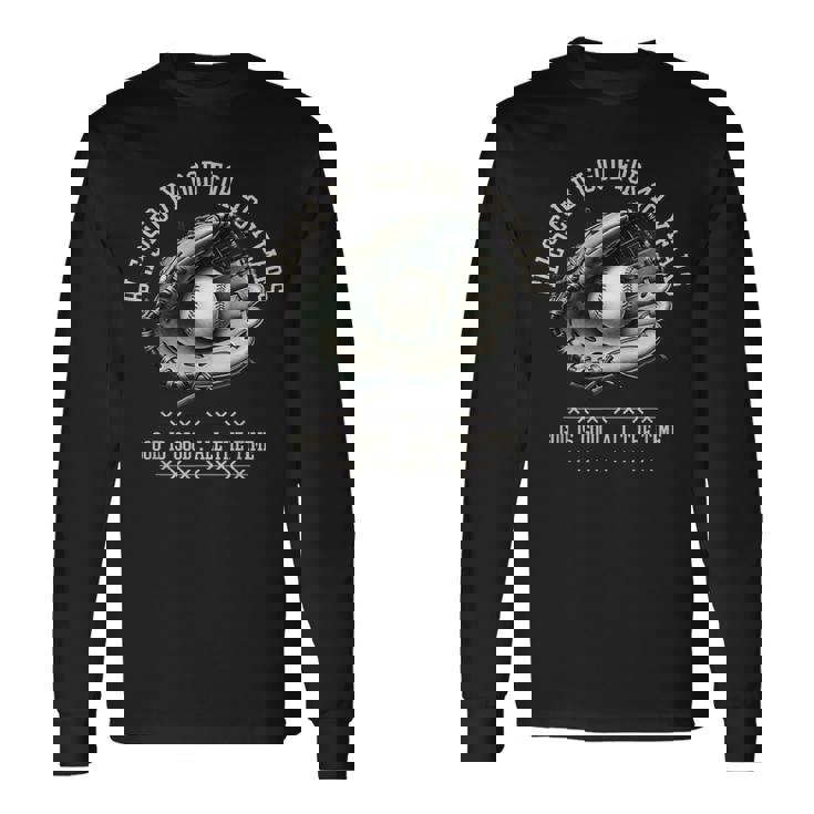 48歳の野球48歳の誕生日プレゼント 神に祝福 長袖Tシャツ