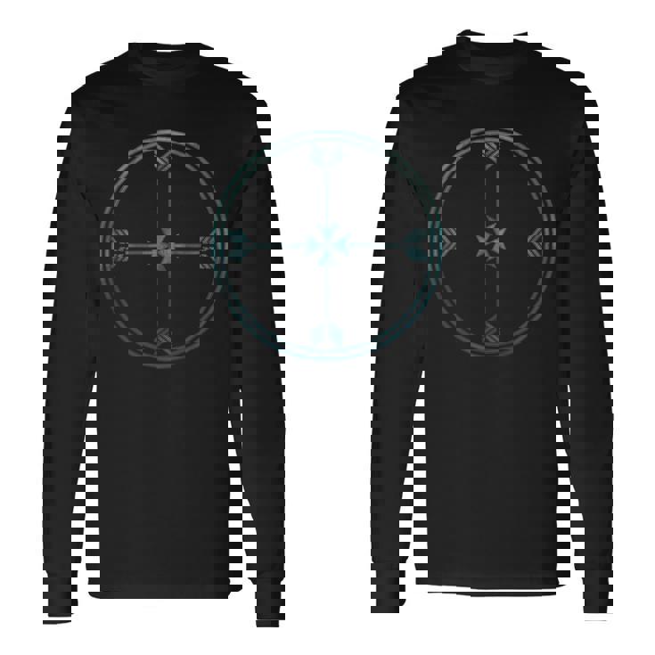 4本の矢、4方向、円、ネイティブアメリカン、インディアン。 長袖Tシャツ