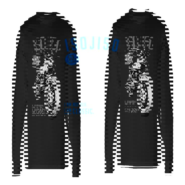 50歳 早寿お祝い 五十路 バイク好き 車好き クラシックバイク I'm Not Old I'm Classic 長袖Tシャツ