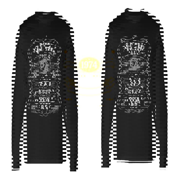 52 歳の誕生日プレゼント ヴィンテージ 1974 男性 面白い 52 歳 1974 長袖Tシャツ