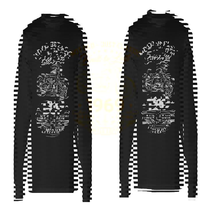 57 歳の誕生日男性オートバイ バイクに乗る人 1969 長袖Tシャツ