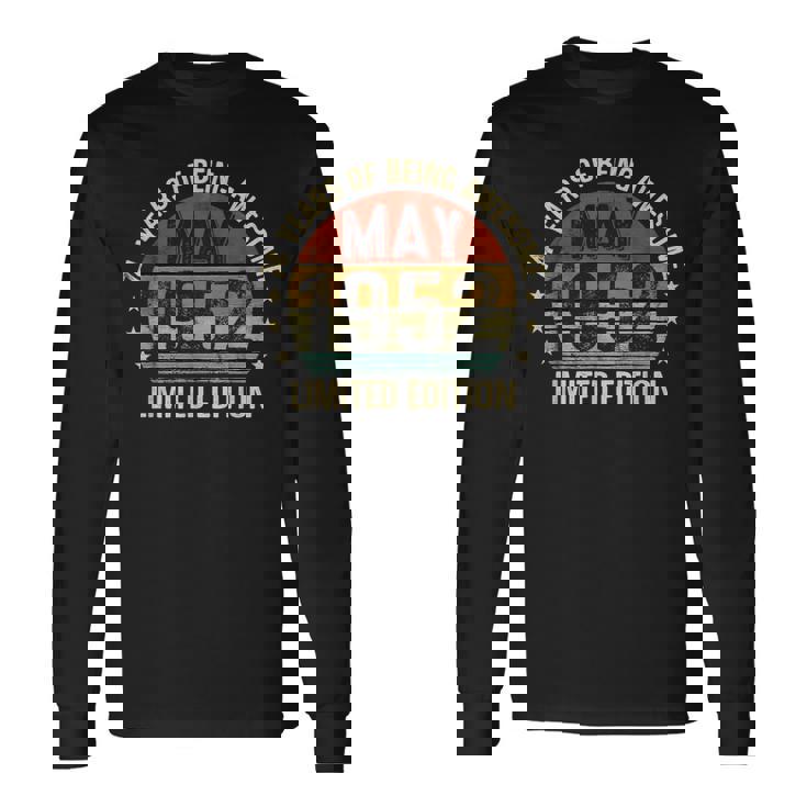 5月の誕生日 Est 1952 限定版 ヴィンテージ 74Th 長袖Tシャツ