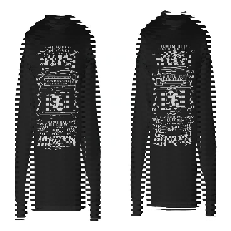 65歳の誕生日伝説は1961年3月に誕生しました。 長袖tシャツ 長袖Tシャツ