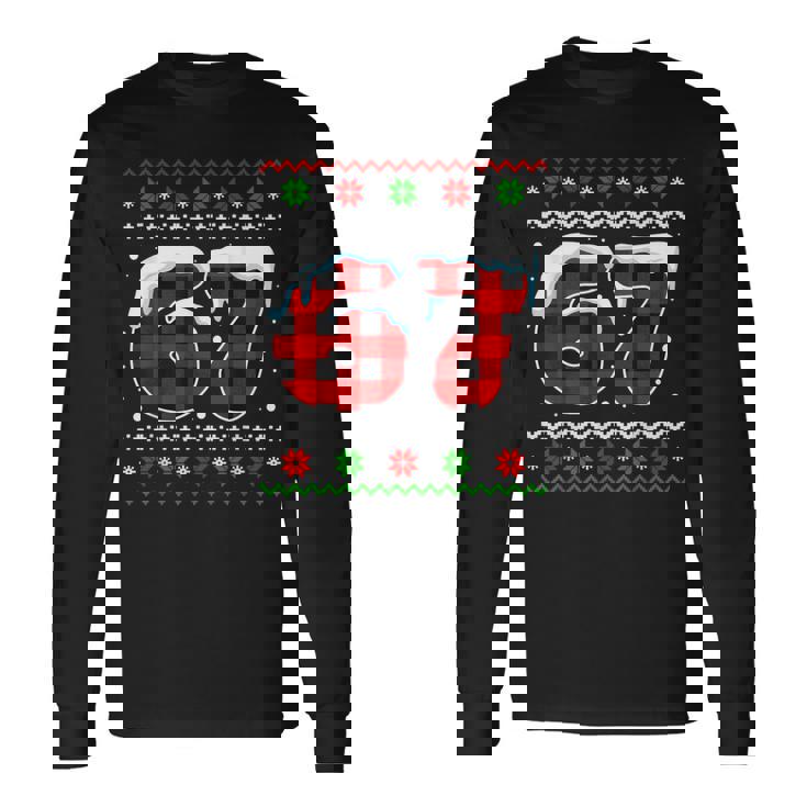 67 Meme Six Seven Meme Slang Christmas Ugly Sweater Long Sleeve T-Shirt