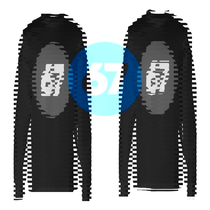 67 歳の誕生日番号 67 バルーン 67 歳の誕生日 長袖Tシャツ