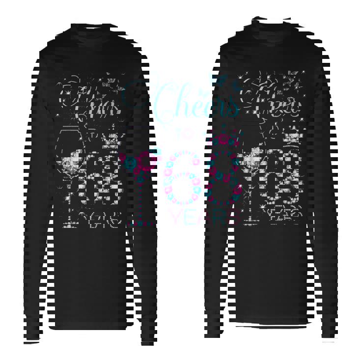 68歳の68歳の誕生日パーティーに乾杯 68歳の誕生日おめでとう 長袖Tシャツ