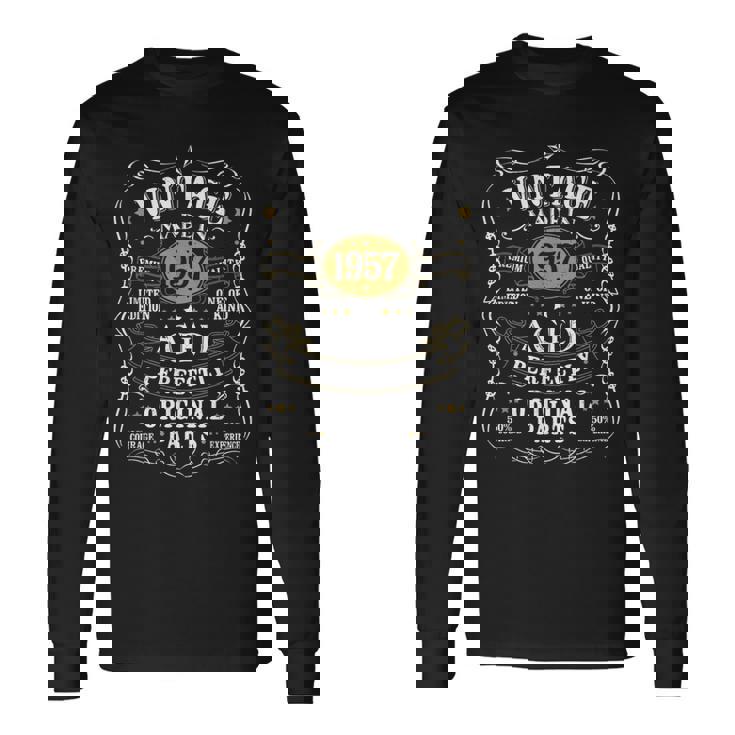 69 歳の誕生日プレゼント ヴィンテージ 1957 男性 面白い 69 歳 1957 長袖Tシャツ