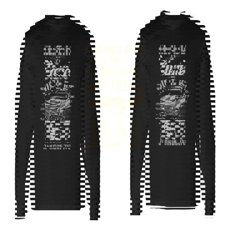 69歳の誕生日 1957年生まれのクラシックカー 長袖Tシャツ