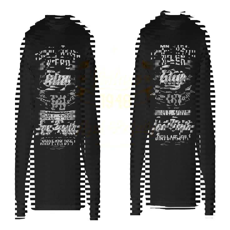 78 歳の誕生日プレゼント ヴィンテージ 1948 男性 面白い 78 歳 1948 長袖Tシャツ ギフトのアイデア