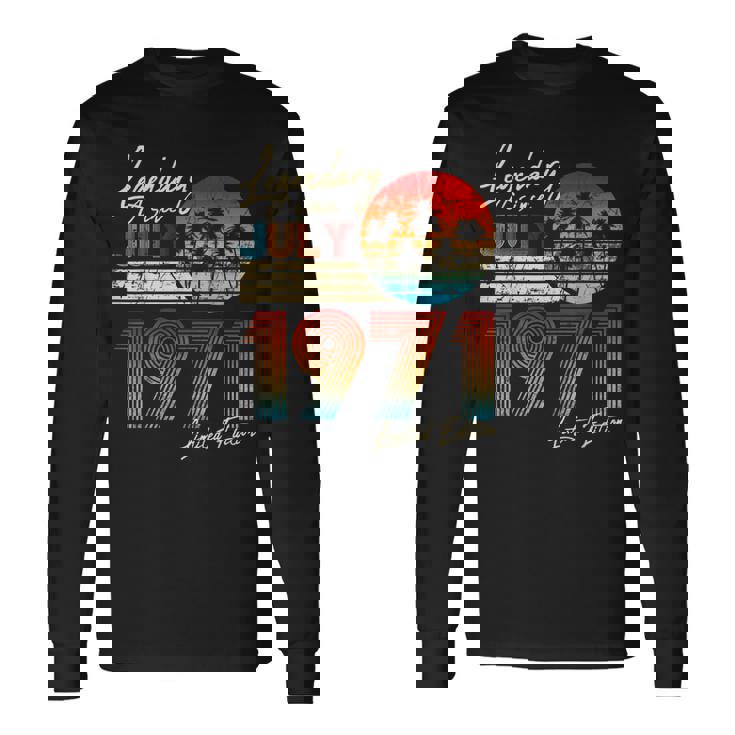 7月誕生日ギフト50年ヴィンテージ1971年生まれ。 長袖Tシャツ