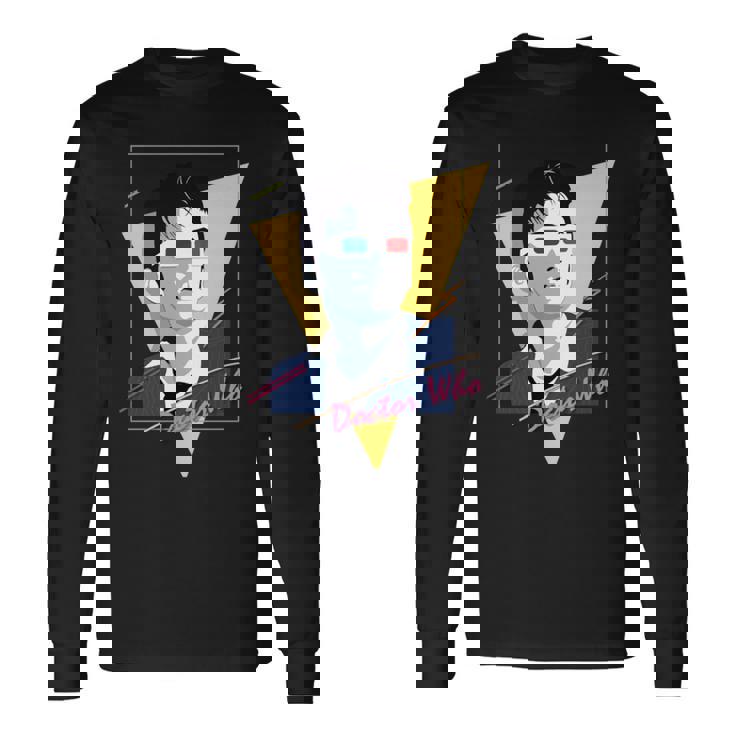 80年代テナントレトロタイムトラベラーsfファン。 長袖tシャツ 長袖Tシャツ