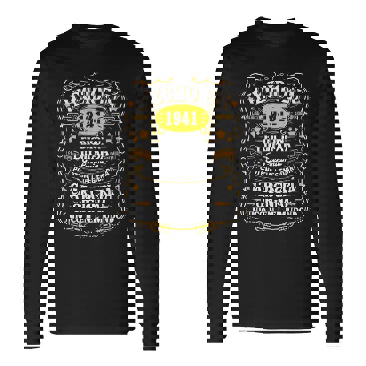 84 Cumpleaños Hombre 84 Años Hecho En 1941 Regalos Camiseta de manga larga