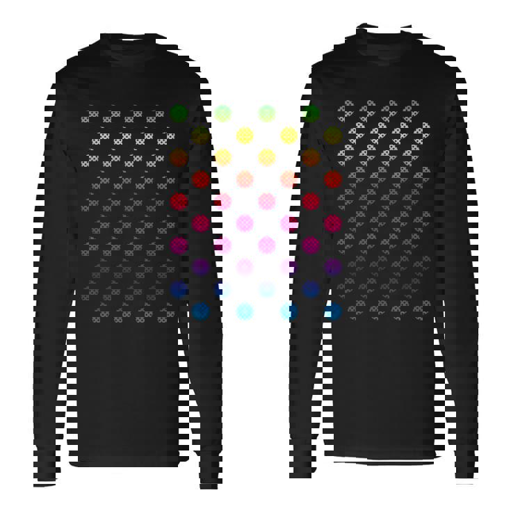 9月15日 ドットデー マルチカラー レインボー 水玉 長袖Tシャツ