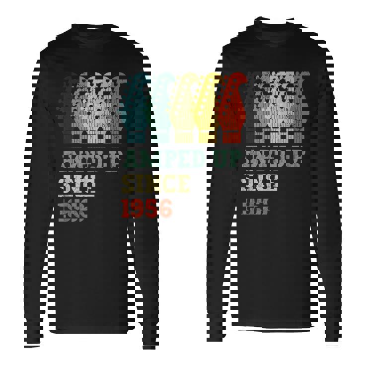 Amped Upince 1956 レトロ 誕生日 ギター 音楽 誕生年 長袖Tシャツ