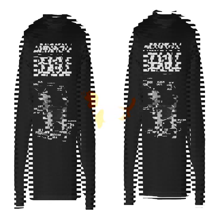 Anatomy Of A Beagle ファニービーグル 長袖Tシャツ