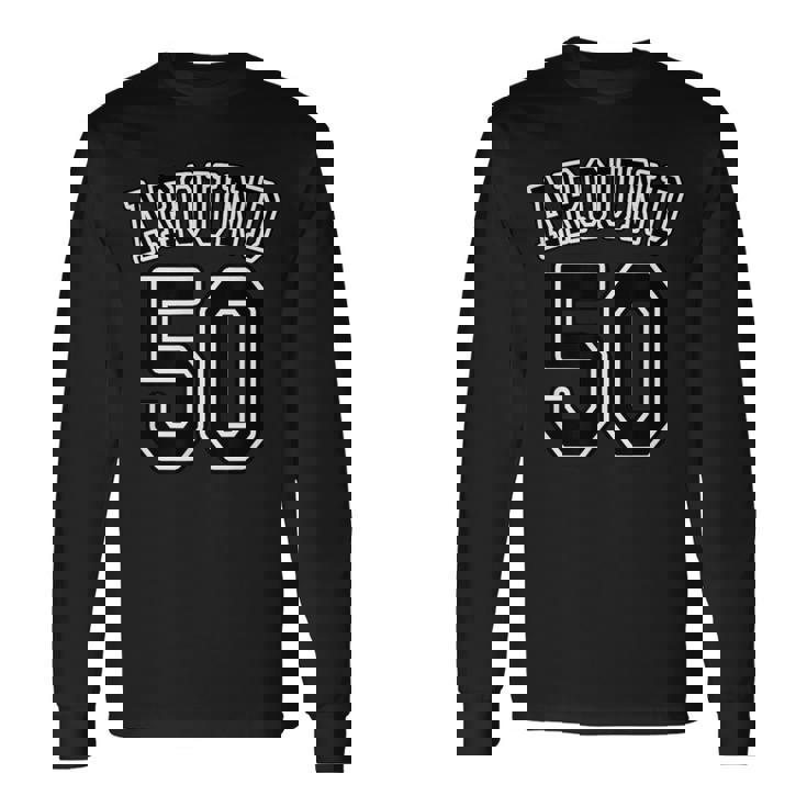 Around 50 アラフィフ（五十歳 50才）【ユニフォーム風】誕生日 50代 面白 長袖Tシャツ