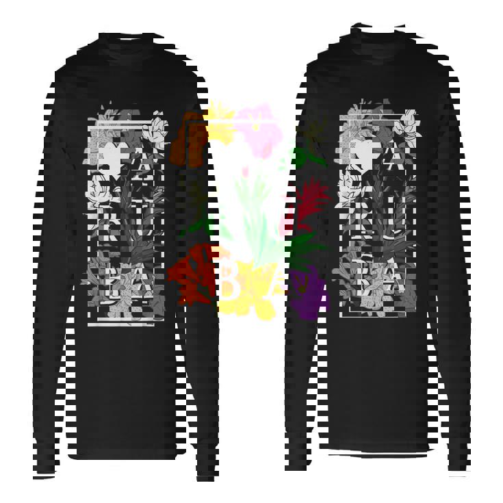 Aruba Wildflower Pride Floral Long Sleeve T-Shirt