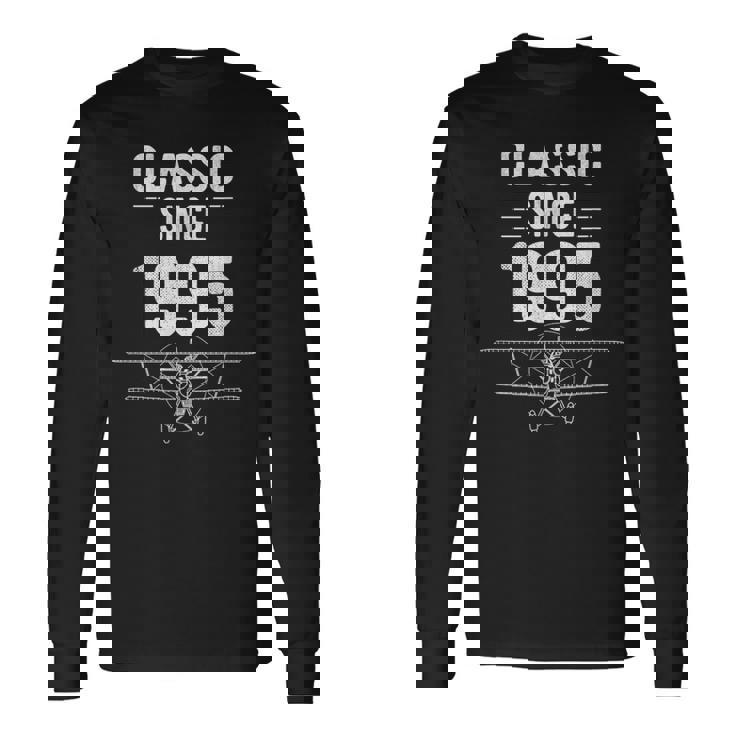 Avión Clásico 1995 Aviación 30 Años 30 Cumpleaños Camiseta de manga larga