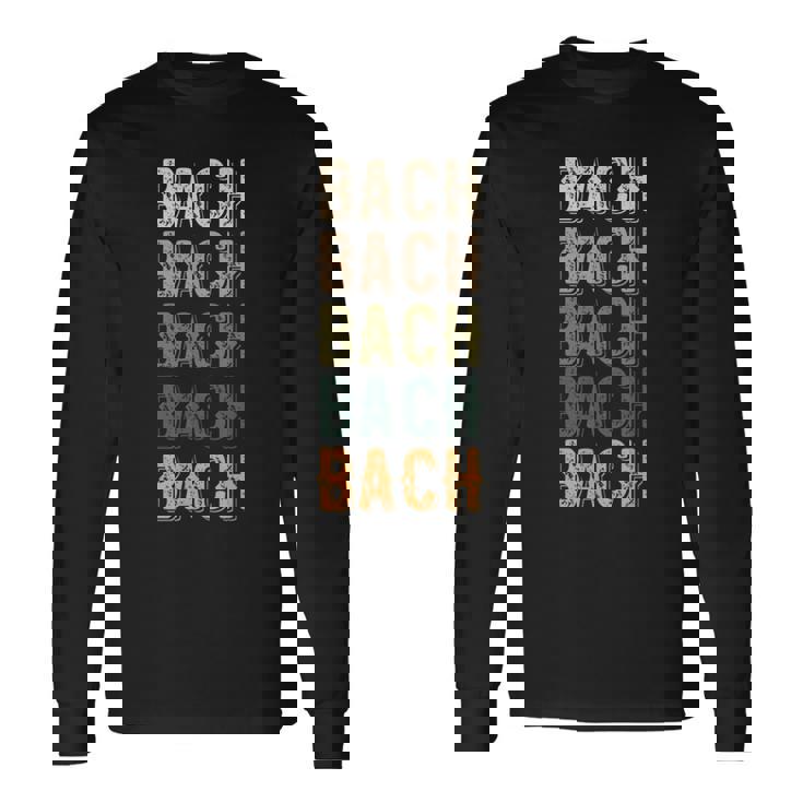 Bach パーソナライズ 同窓会 おそろい ファミリーネーム 長袖Tシャツ