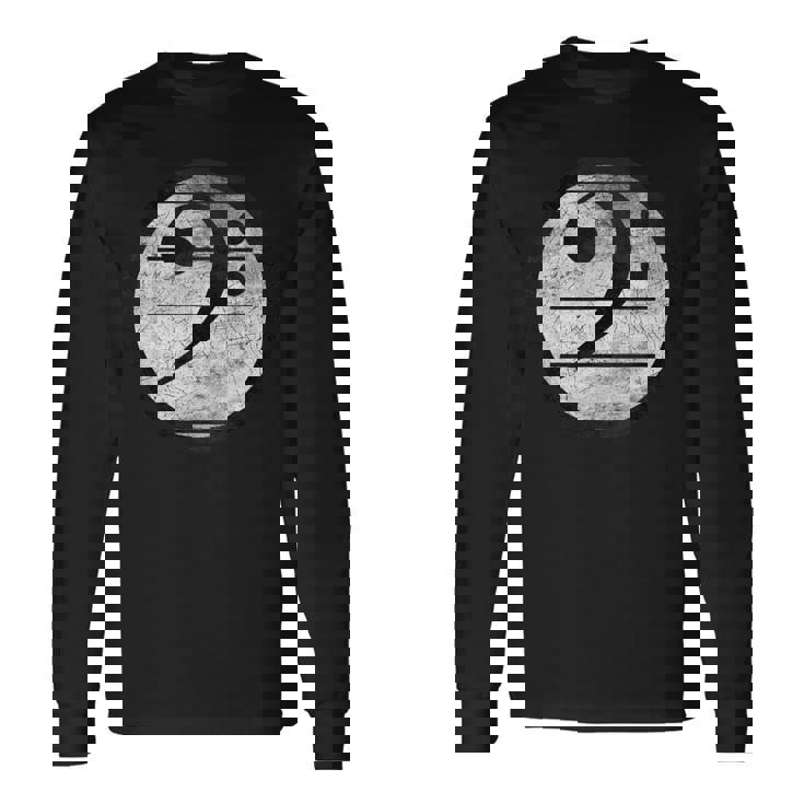 Bass Clef Classical Music Clave Clé De Fa ヘ音記号 長袖Tシャツ