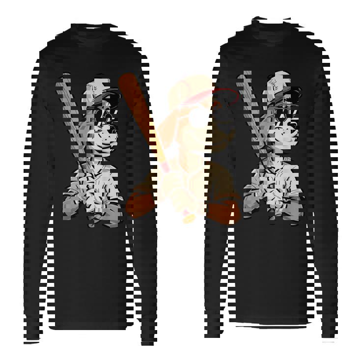 Beagle Baseball Dog Lovers Sports Player Tee Long Sleeve T-Shirt