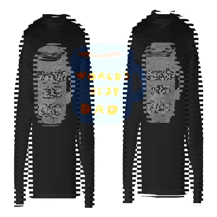 Best Daddy Worlds Best Dad Ever マグカップデザインポケット 長袖Tシャツ