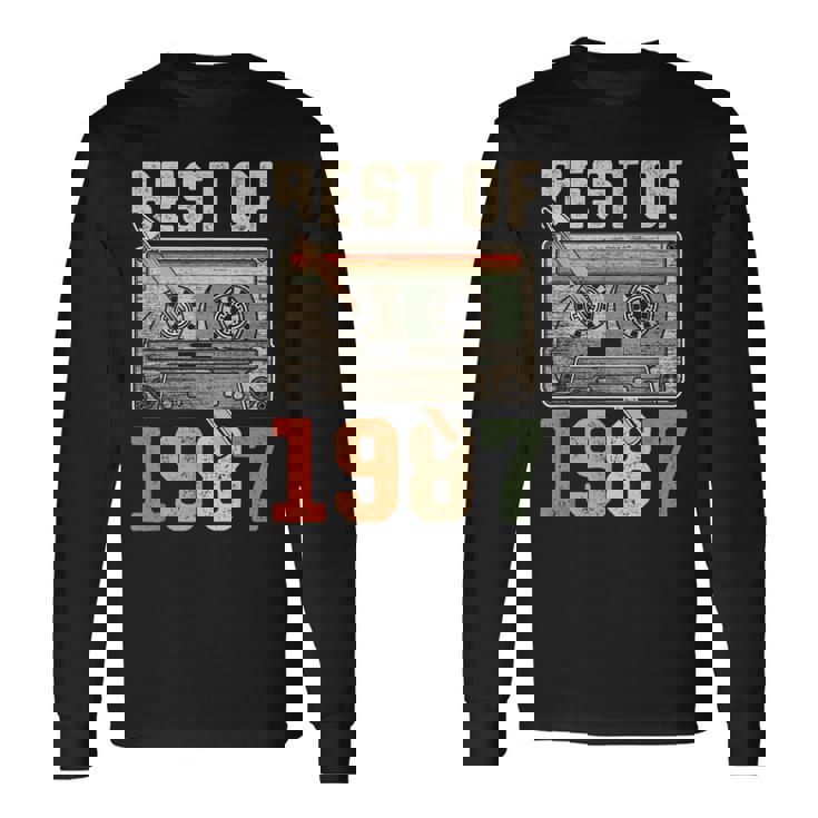 Best Of 1987 オールド・カセット 39歳の誕生日 レトロ 長袖Tシャツ