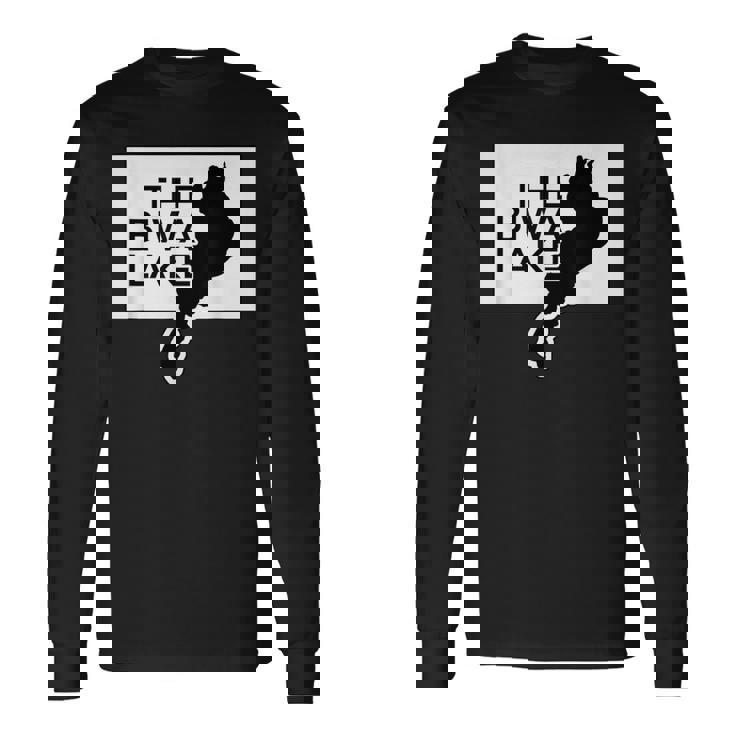 The Biwa Lake 琵琶湖 滋賀 地図【47都道府県】ジモtティ Jimo-T 地元愛 お土産 面白 長袖Tシャツ ギフトのアイデア