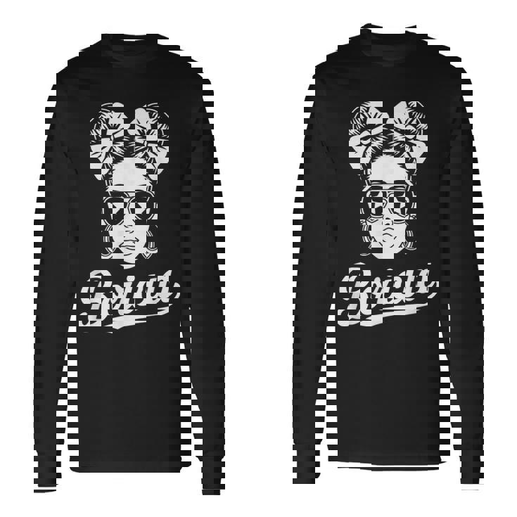 Boricua プエルトリコ ヒスパニック遺産 長袖Tシャツ