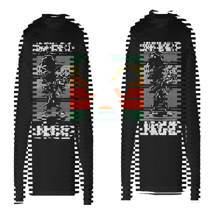 Bruh Nivel 16 Desbloqueado 16 Años Niño 16 Cumpleaños Dabbing Boy Camiseta de manga larga