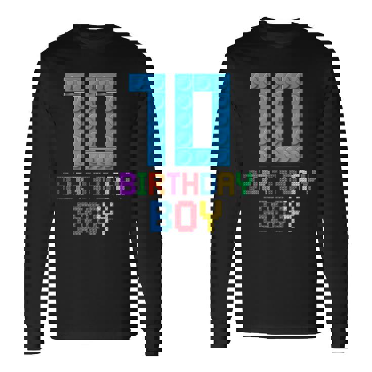 Building Bricks 10歳の誕生日 男の子 10年 マスタービルダー 長袖Tシャツ