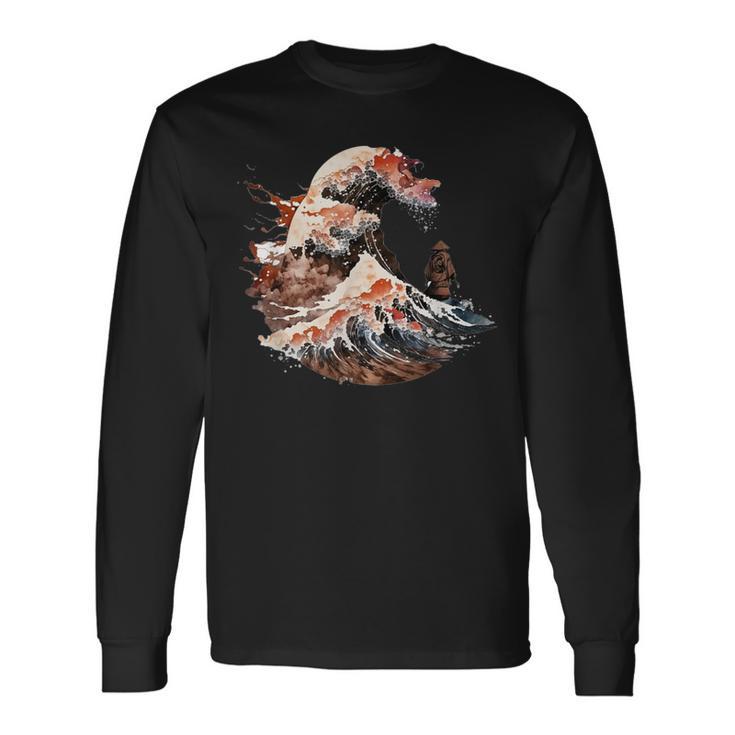 Bushido Retro Japonamouraïintagewords Warrior Japonais T-shirt à manches longues