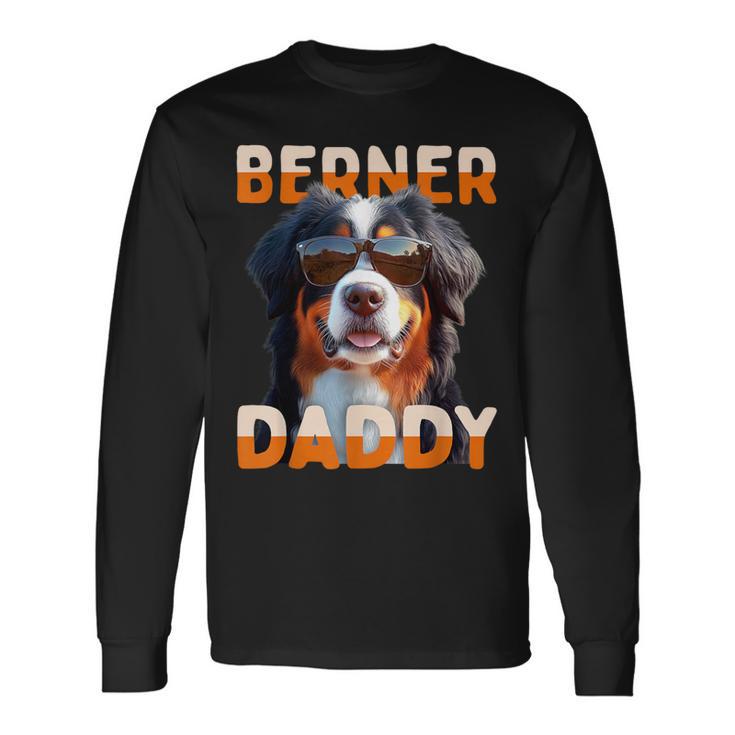 Cane Da Montagna Bernese Cani Festa Del Papà Berner Daddy Maglietta a maniche lunghe