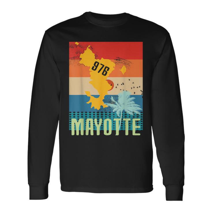Carte De Mayotte 976 Idee Cadeauouvenir Pour Mahorais T-shirt à manches longues
