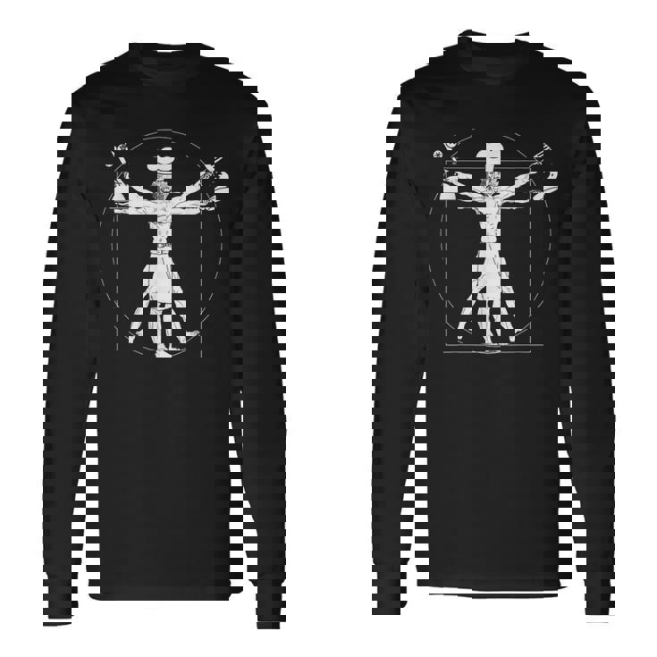 Chef Anatomy パロディ マルチアーム クッキングアート 料理グラフィック 長袖Tシャツ