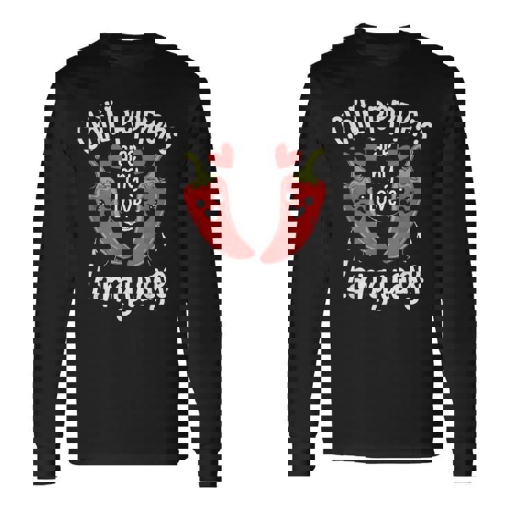 Chili Hot Pepper Spicy Food Chillis Kawaii Long Sleeve T-Shirt
